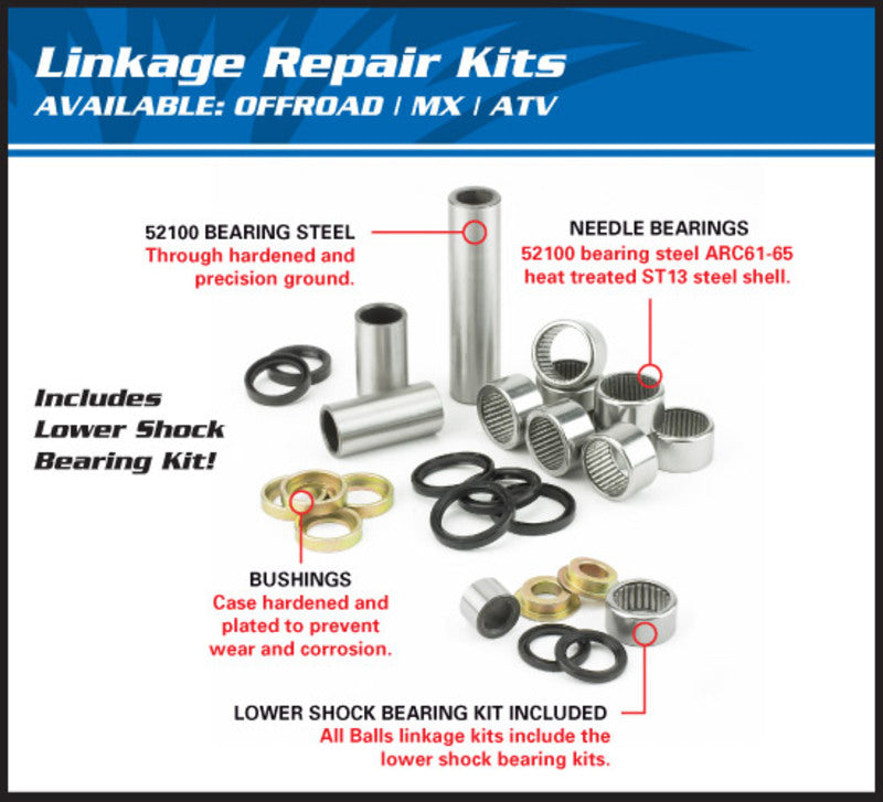 Alle ballen Suspension Linkage Reparatie Kit Honda CR125R/CR250R 27-1003