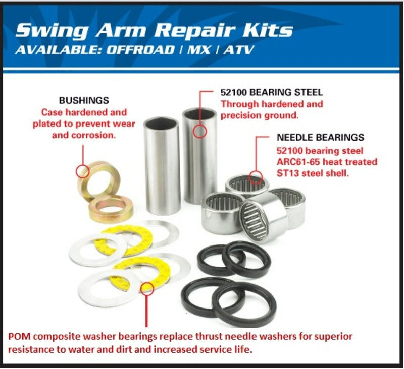 Alle ballen Swing Arm Reparat Kit Honda CR125R 28-1041