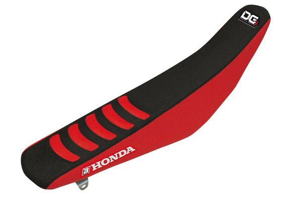 Blackbird Double Grip 3 Saddle Cover - Black/Red - Honda 1134H