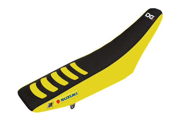 Blackbird Double Grip 3 Saddle cover-Yellow/ Black-Suzuki RM-Z250 1328H