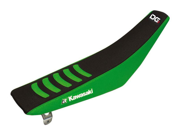 Blackbird dubbele grip 3 Saddle Cover - Green/Black - Kawasaki KX250F/450F 1431H