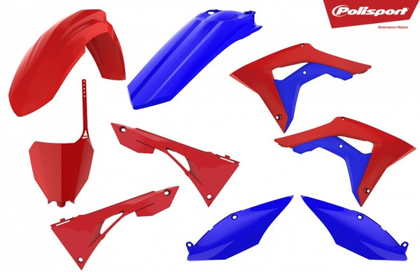 Policport Plastics Kit Red/Blue Honda CRF250/450R 90791