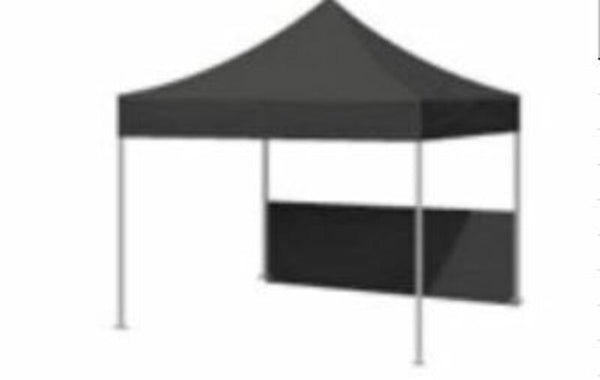 BiHR Home Track Half zijpaneel voor 3 × 3 m Tent-Black-9801263x3-HW
