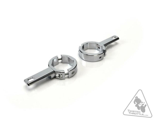 Denali vork clip voor lichte mount Ø39–49 mm - chroom