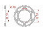 AFAM Steel Standard Achter Sprock 10502 - 525