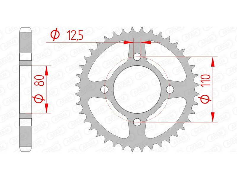 AFAM Steel Standard Rear Sprock 10603 - 530