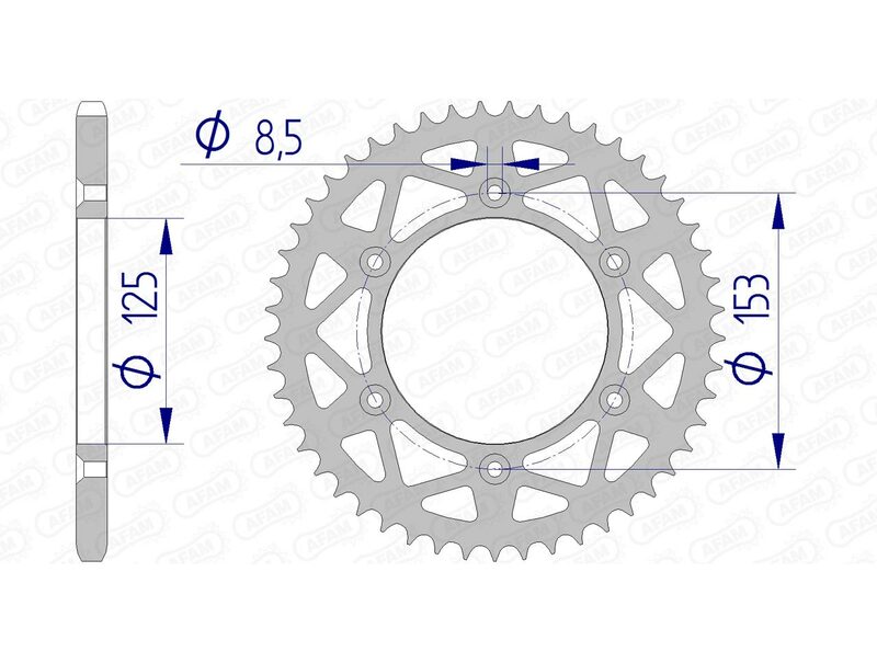 AFAM Aluminium Ultra -Light Achter Spropet 11212 - 520