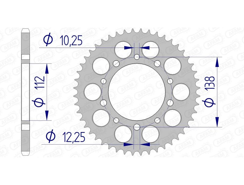 AFAM Aluminium Ultra -Light Achter Spropet 11509 - 520