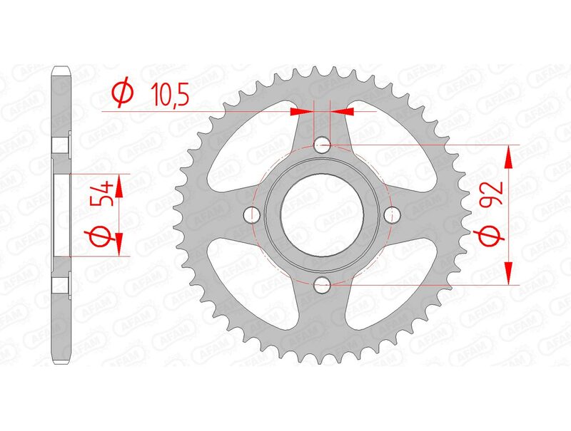 AFAM Steel Standard Achter Sprock 12112 - 420