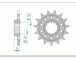 AFAM Steel Standard Front Sprocket 166801 - 520 i stål med 15 tänder, kompatibel med BMW S 1000 RR och S 1000 R. Precisionsdesign för optimal prestanda.