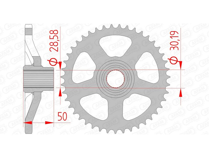 AFAM Steel Standard Achter Sprock 35100 - 415