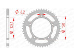 AFAM Steel Standard Achter Sprock 35104 - 420