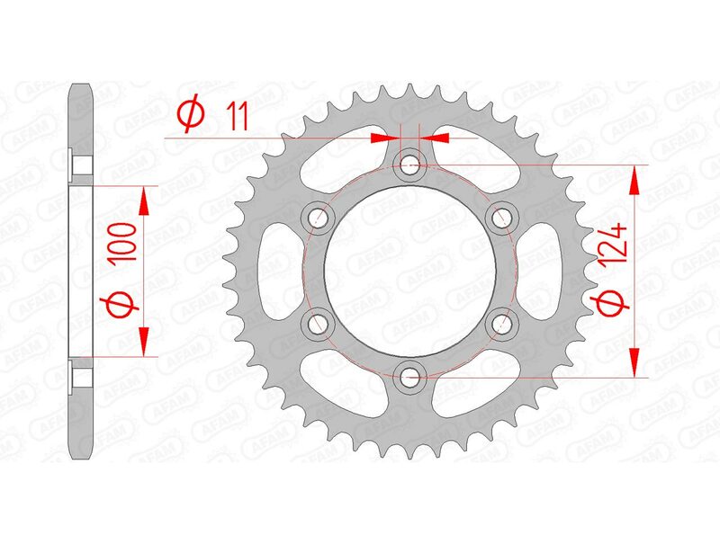 AFAM Steel Standard Achter Sprock 50602 - 520