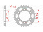 AFAM Steel Standard Rear Sprock 50609 - 525