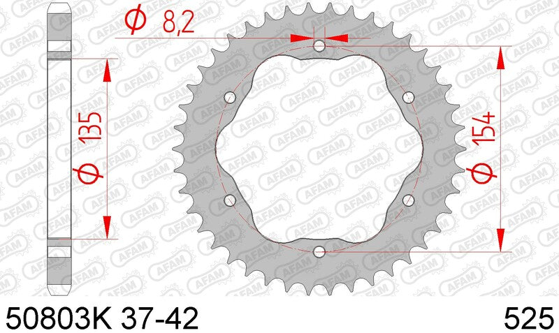 AFAM STEEL STANDARD REAR SPROPET 50803K - 525 - Requires an AFAM REAR SPROPET Carrier