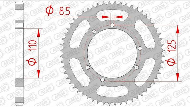 AFAM Steel Standard Achter Sprock 59104 - 428