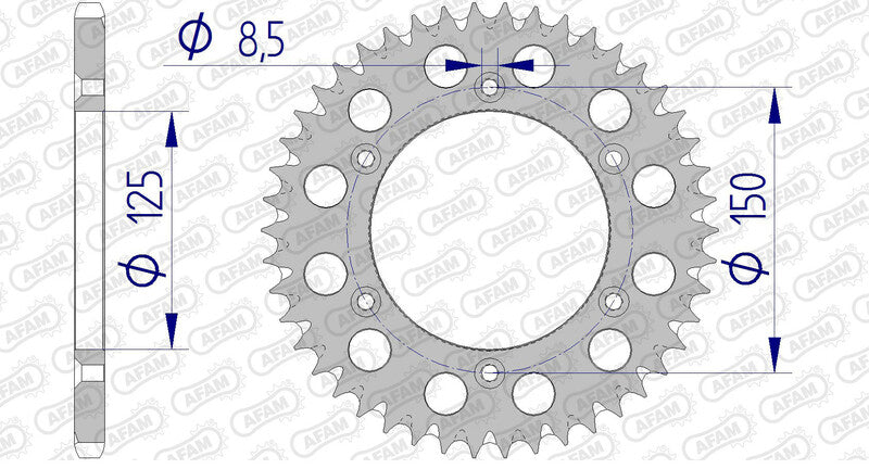 AFAM Aluminium Ultra-Light zelfreinigende Reah Sprock 72304-520