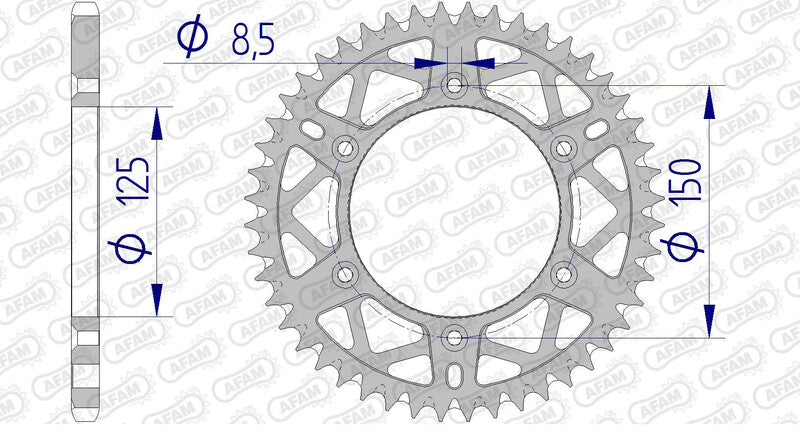 AFAM Aluminium Ultra-Light zelfreinigende Reah Sprock 72304-520