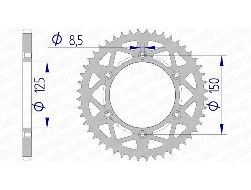 AFAM aluminium achter gesproken 72304 - 520