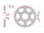 AFAM Steel Standard Achter Sprock 80200 - 428