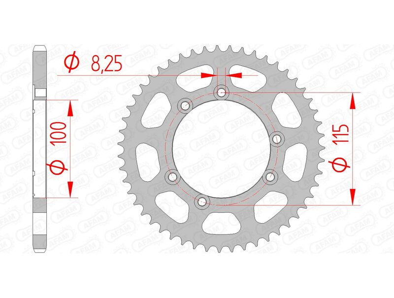 AFAM Steel Standard Achter Sprock 92115 - 420