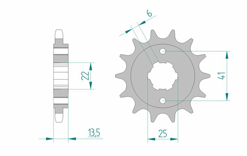 AFAM staal standaard voor sprock 20506 - 525