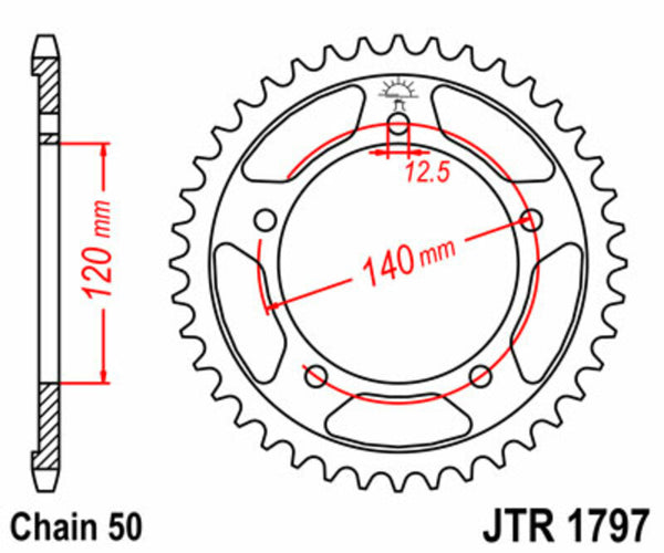 JT Sprock's Steel Standard Achter Sprock 1797 - 530 JTR1797.41