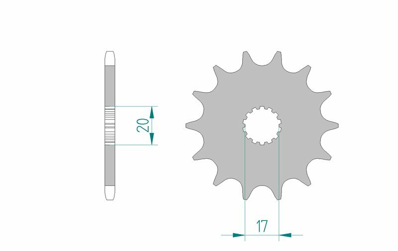 AFAM Steel Self - Rose Front Sprock 21203 - 520