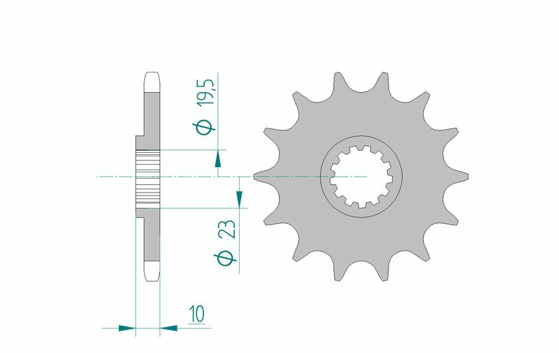 AFAM Steel Self - Rose Front Sprock 22303 - 520