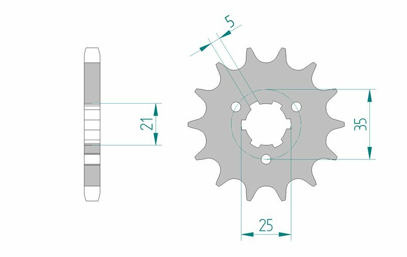 AFAM Steel Standard Front Sprock 22502 - 530