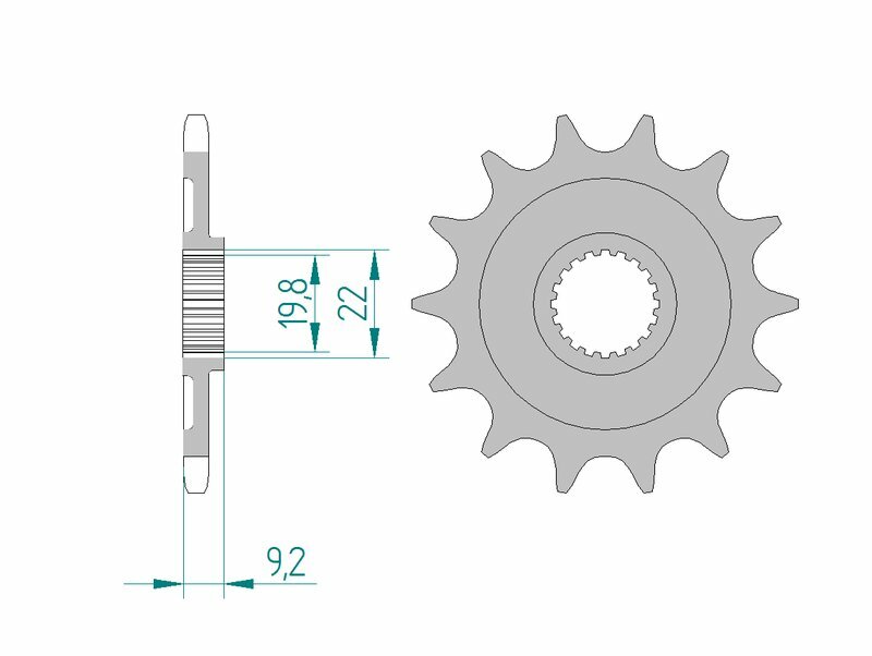 AFAM Steel Self-Cleaning Framdrev 24305 - 520 med självrenande design för Kawasaki KX 250-modeller 2008-2024. Hållbart stålmaterial och exakt passform.