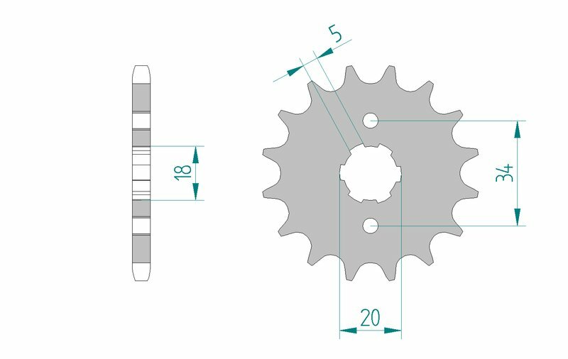 AFAM staal standaard voor sprock 26200 - 428