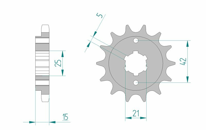 AFAM Steel Standard Front Sprock 52500 - 530