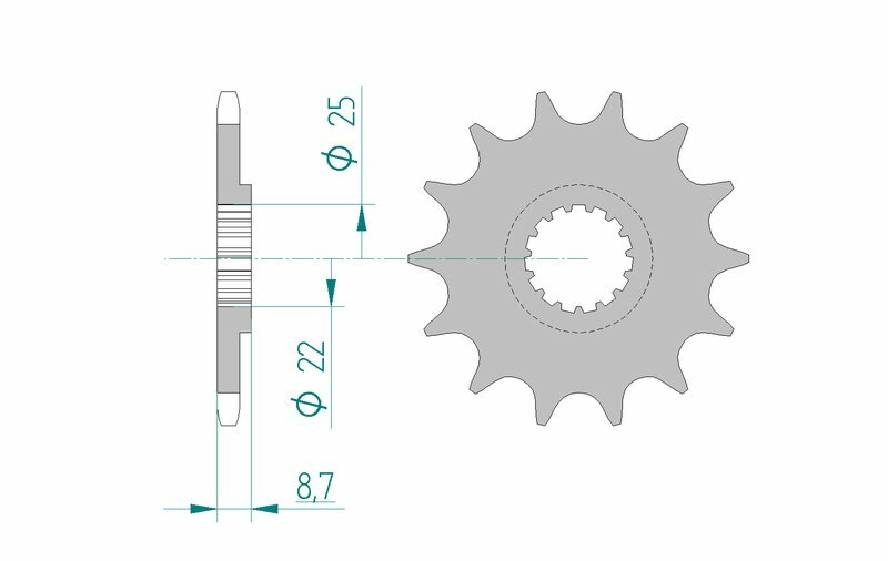 AFAM Steel Self - Rose Front Sprock 73301 - 520