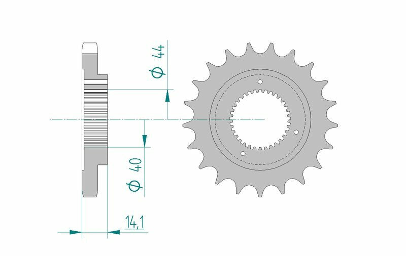 AFAM STALEN Standaard voorste sprock 94602 - 530