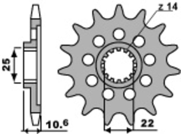 PBR Steel Standard Front Sprock 2127 - 520 2127 15 18NC