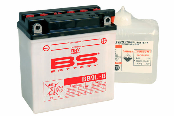 BS Battery High Performance met Acid Pack - BB9L -B