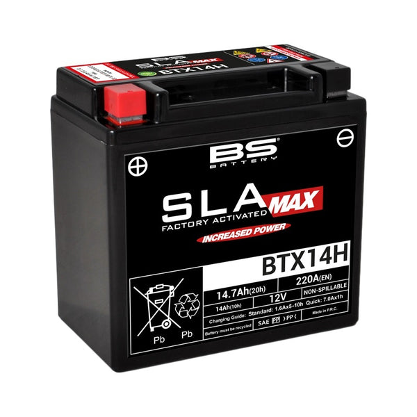 BS Battery SLA Max Battery Maintenance-Free Factory Activated - BTX14H 