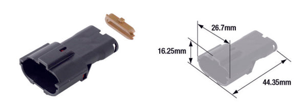 Tourmax waterdichte vrouwelijke connector 070 (bak) -3-polig-ETP-117