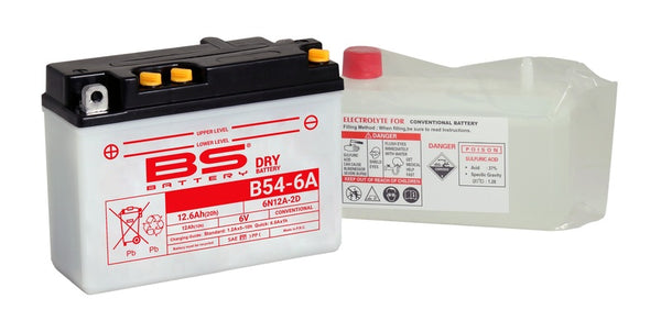 BS-batterij conventioneel met Acid Pack-6N12A-2D (B54-6A)