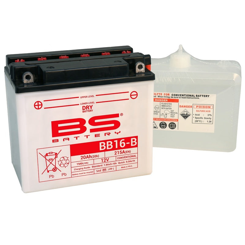 BS Battery Battery High Performance met Acid Pack - BB16 -B