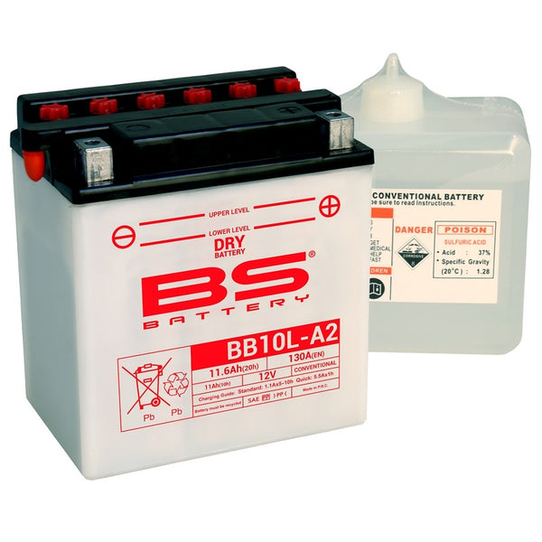 BS Battery High Performance met Acid Pack - BB10L -A2