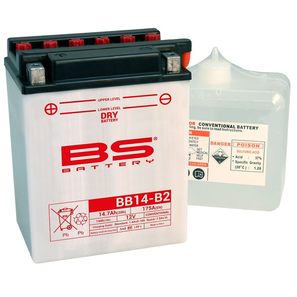 BS Battery High Performance met Acid Pack - BB14 -B2