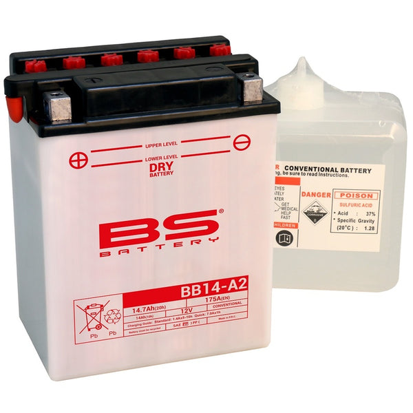 BS Battery High Performance met Acid Pack - BB14a -A2