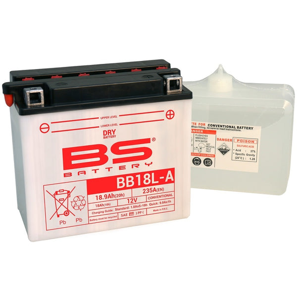 BS Battery High Performance met Acid Pack - BB18L -A