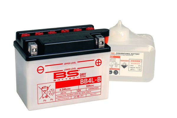 BS Battery High Performance met Acid Pack - BB4L -B