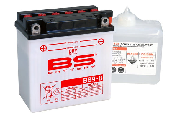 BS Battery High Performance met Acid Pack - BB9 -B