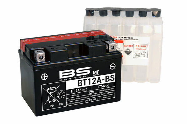 BS Battery Maintenance -Gratis batterij met zuurpakket -BT12A -B