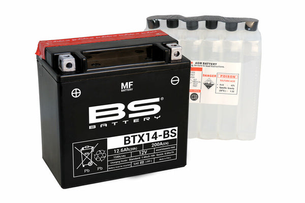 BS Battery Maintenance -vrije batterij met zuurpakket -BTX14 -B