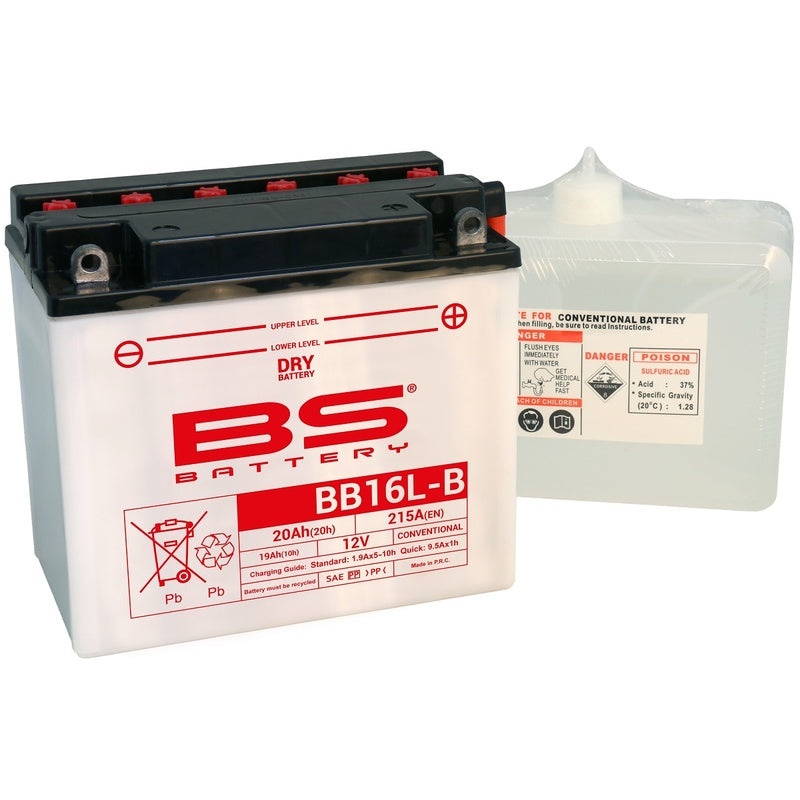 BS Battery Battery High Performance met Acid Pack - BB16L -B